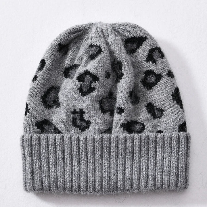 Leopard Cashmere Beanie