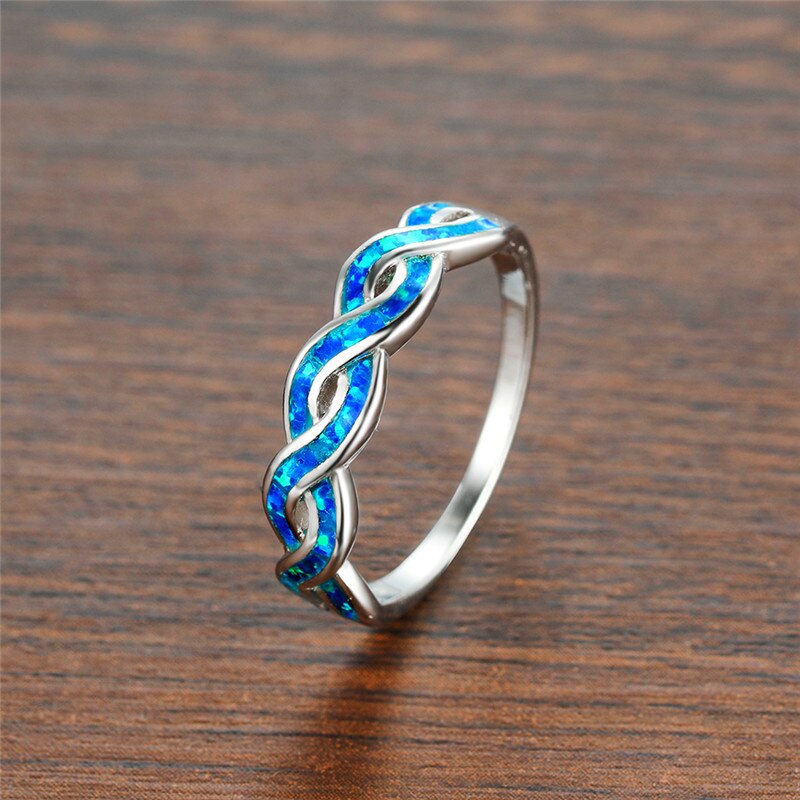 Opal Serenity Infinity Ring