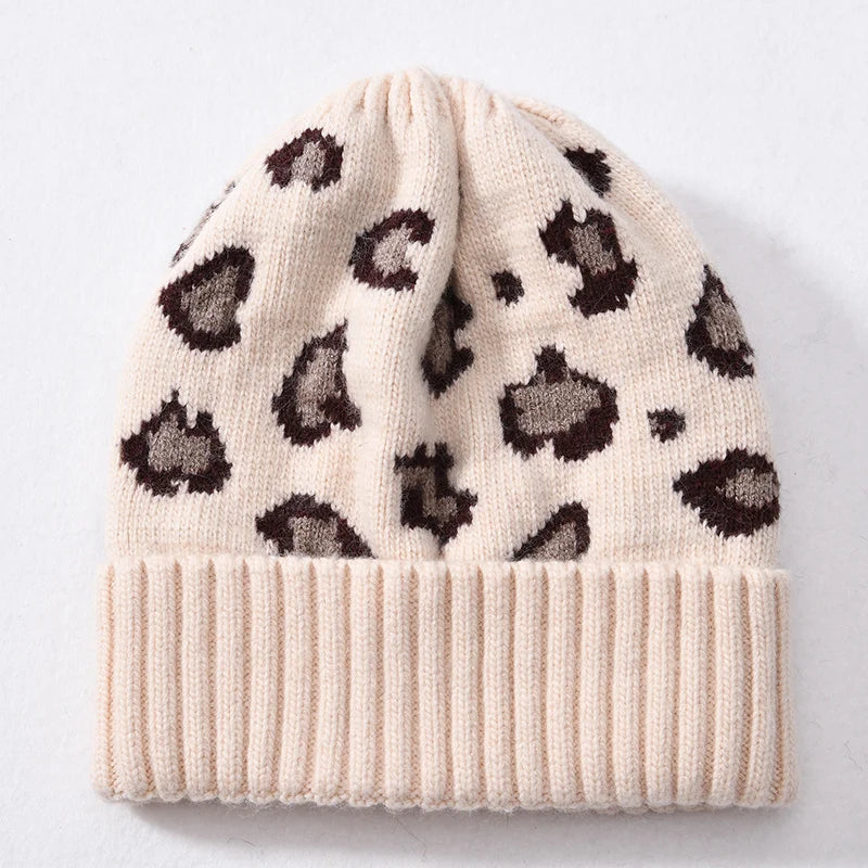 Leopard Cashmere Beanie