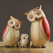 Feathered Family Owl Ornaments