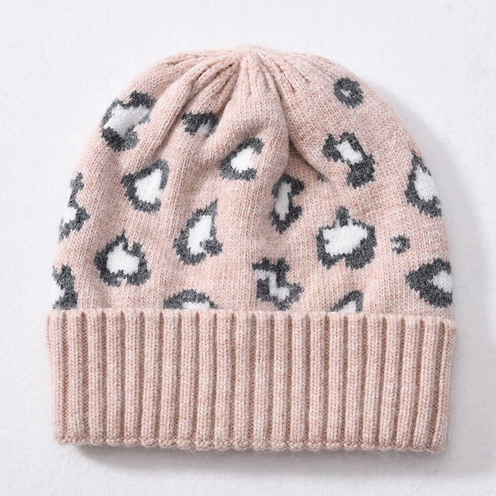 Leopard Cashmere Beanie