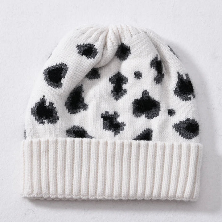 Leopard Cashmere Beanie