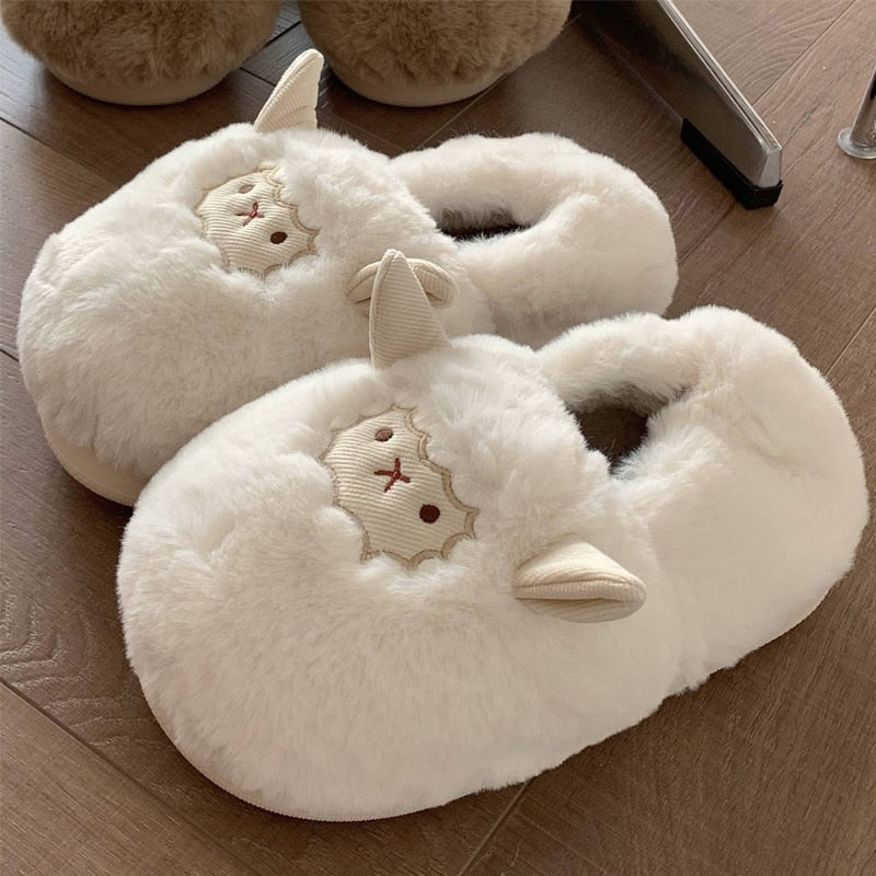 Fluffy Lamb Cloud Slippers