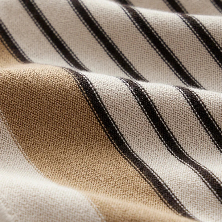 Tulum Striped Knit Polo Shirt