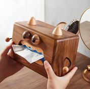 Whimsical Walnut Tissue Holder