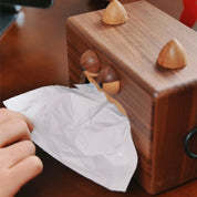 Whimsical Walnut Tissue Holder