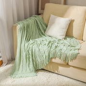 Jacquard Tassel Blanket