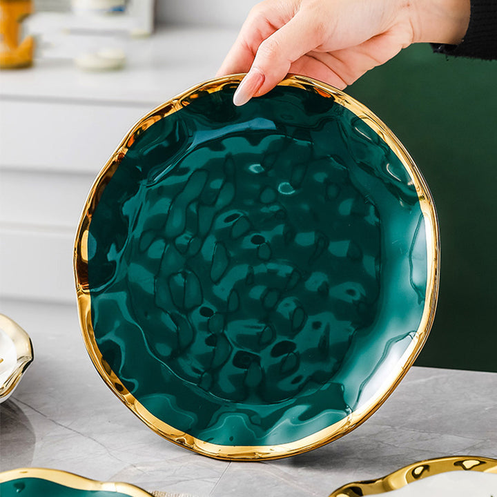 Gilded Edge Ceramic Plates